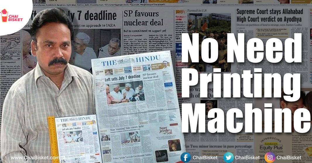 Meet The 50-Yr Old Man With A Unique Talent Of Replicating Newspapers & His Story