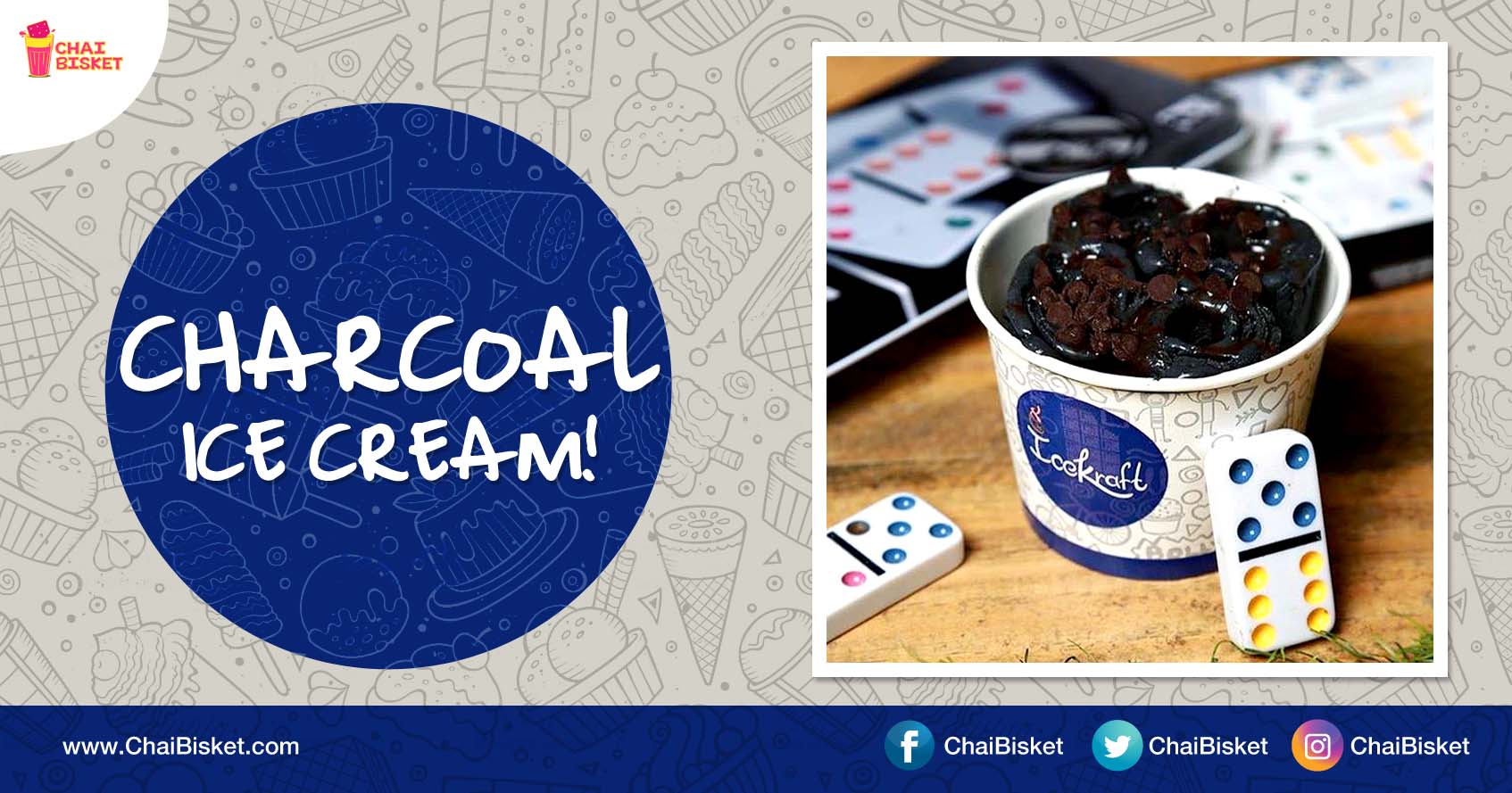 If You Love Unique Ice Creams, You Must Definitely Give This Charcoal Ice-Cream A Try!