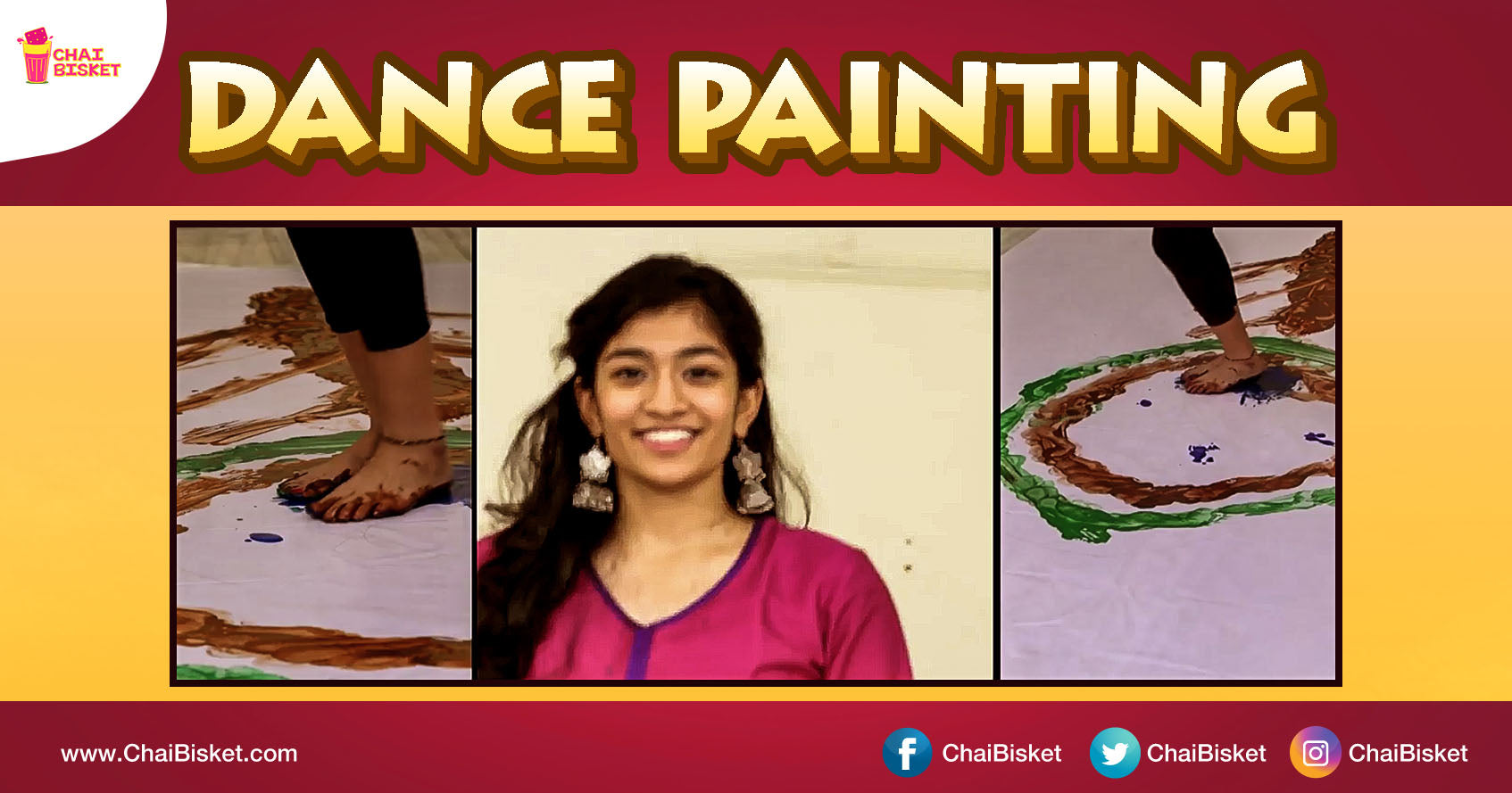 This Innovative Dance Art Of Painting With Legs By An 18-Year Old Hyderabadi Is Delightful To Watch!