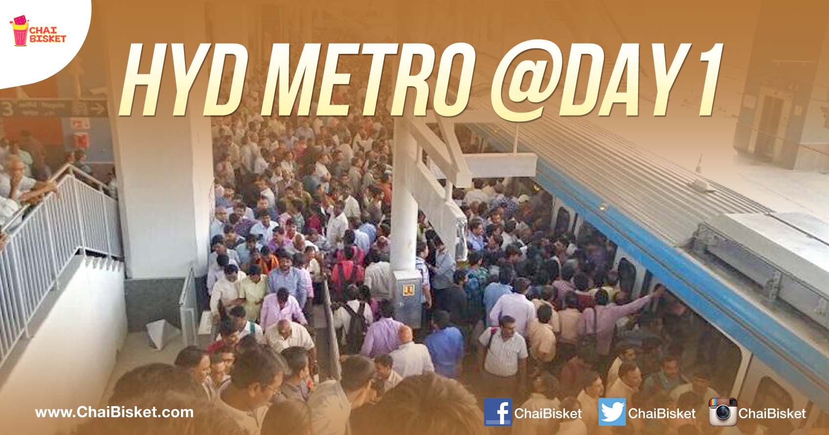 Hyderabad Metro Records Over 2 Lakh Footfalls On Day1 - The Highest Ever For Any Metro In India!