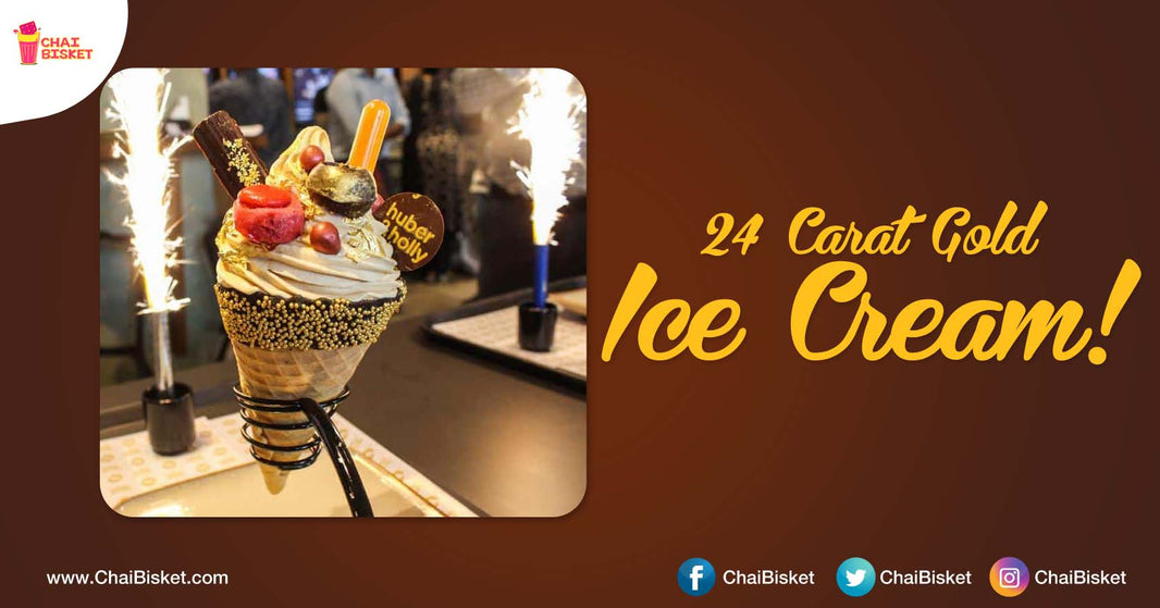 This Ice Cream Store In Hyderabad Is Serving "24 Carat Gold" Ice Cream And It Looks Delicious Af!