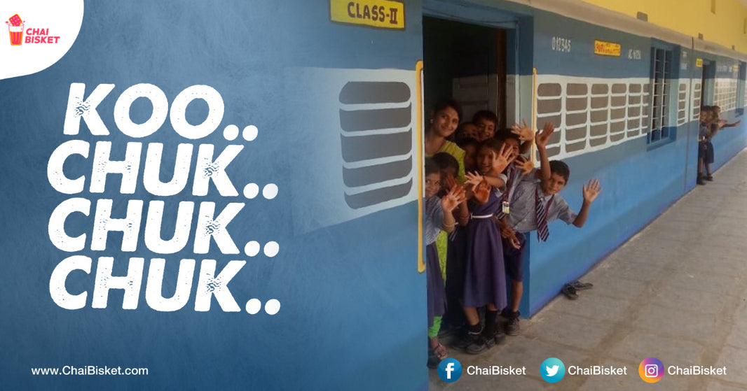 This Small Govt School In Telangana Looks Like A Train & The Students Are Loving It