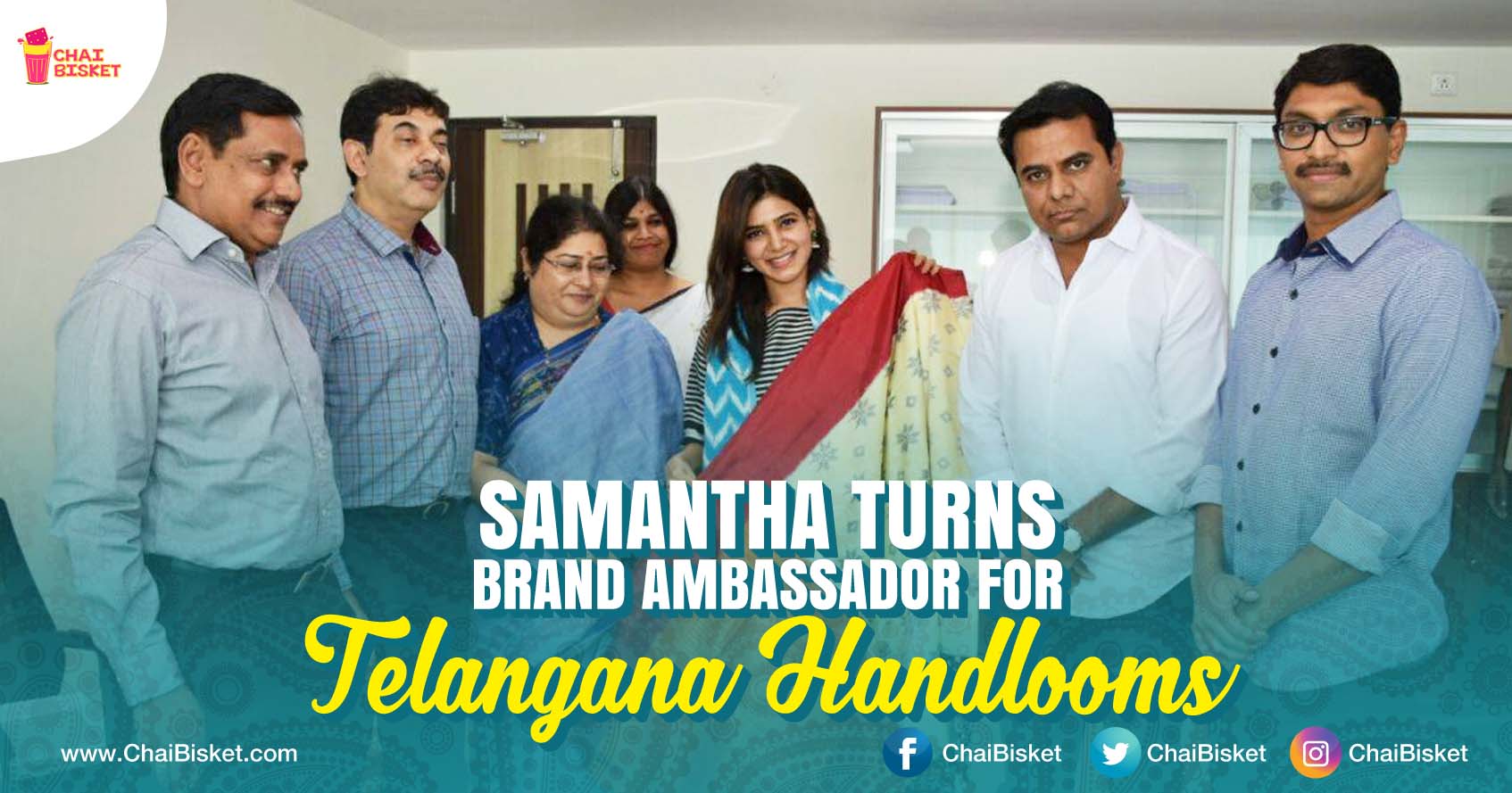 Tollywood Hearthrob Samantha Extends Her Support To Telangana Handlooms!