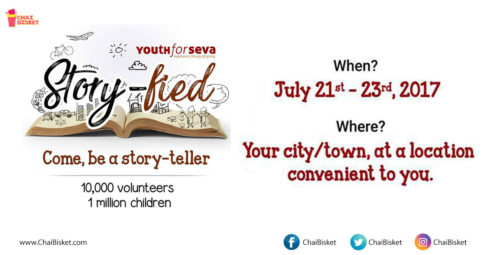 Come Be A Part Of An Amazing Initiative That Aims To Serve Economically Poor Students Through Story Telling!