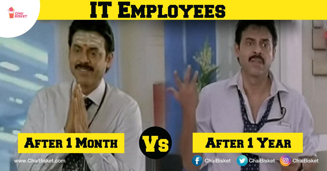 IT Job After- 1 Month Vs 1 Year: Funny Differences