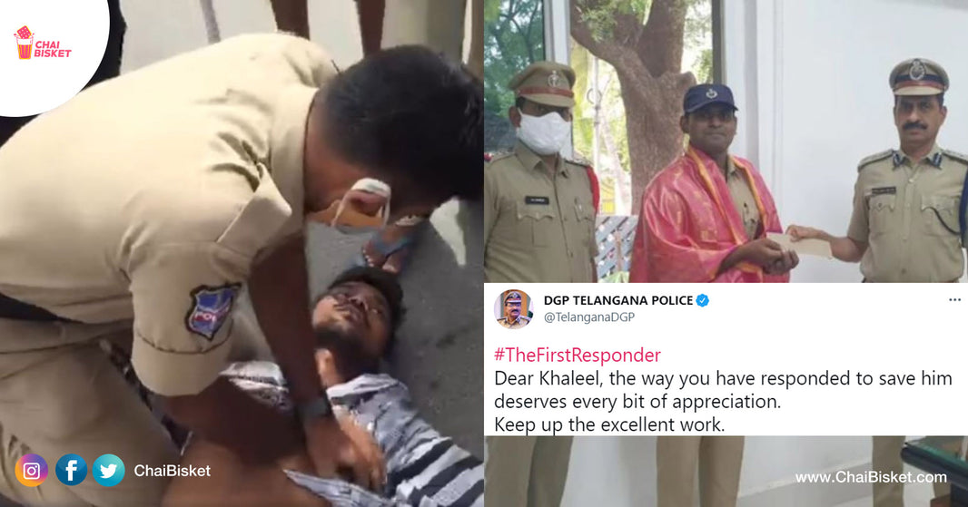 Salaam Police: This Telangana Constable Pumps Life Back Into Accident Victim & Checkout The Video