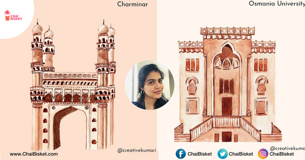 Meet The Corporate Employee & Her Unique Paintings Of Hyderabadi Places On Her Calendar