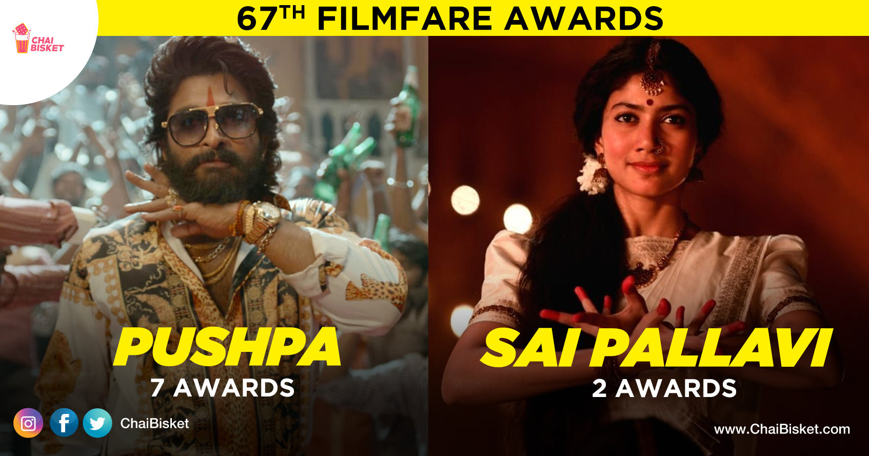 Here Is The Complete List Of Winners of South Indian Films At 67th Filmfare Awards