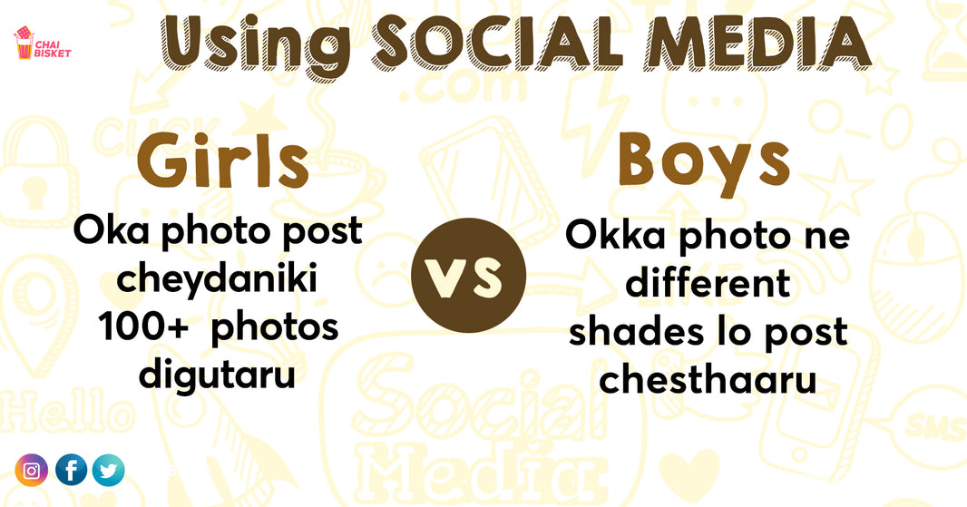 These Funny Comparisons Explain How Differently Boys & Girls Use Social Media