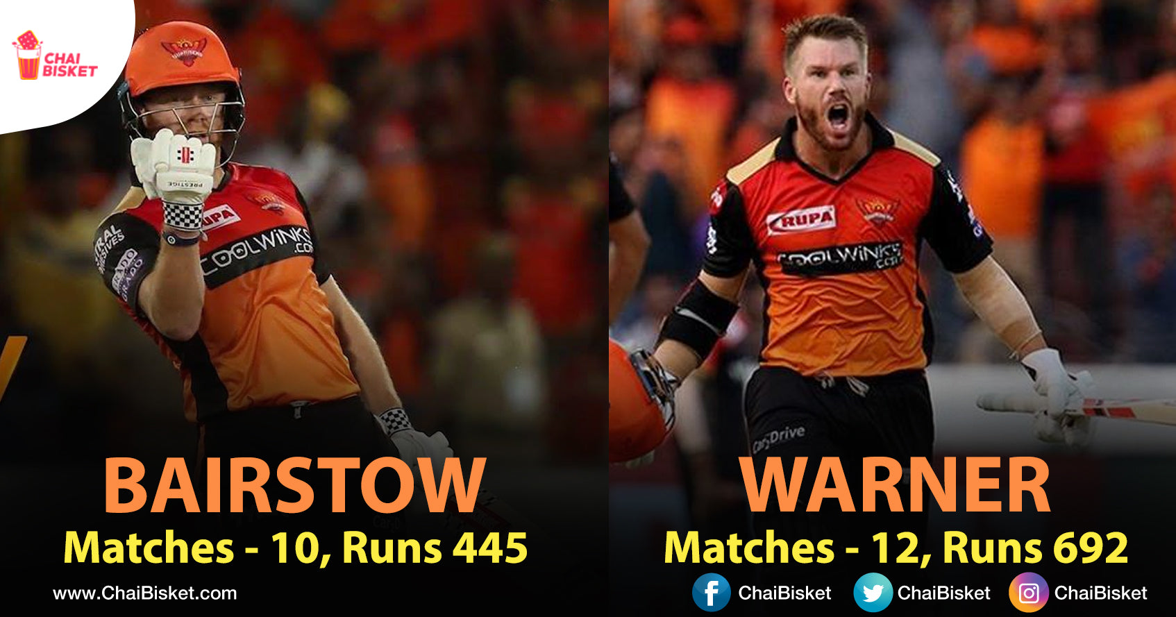 Thank You Warner, Thank you Bairstow. Fans Are Bidding An Emotional Farewell To The Legends Of SRH